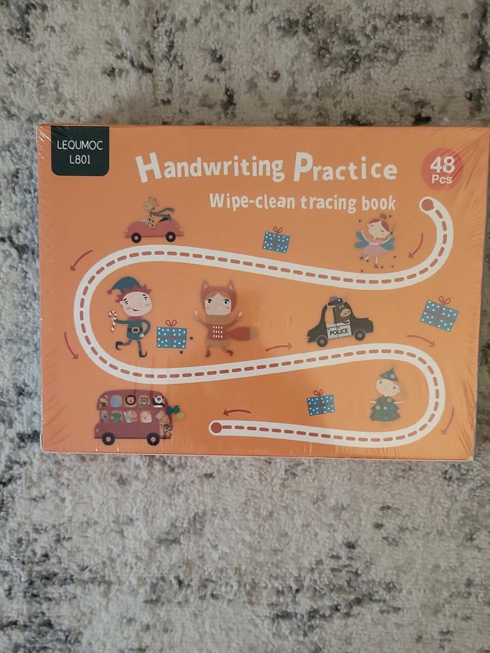 Amazon Orange Handwriting Practice Wipe-clean Tracing Book